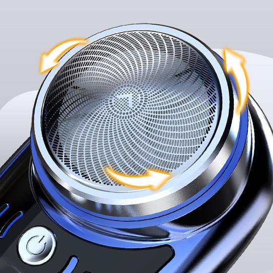 Мужская электробритва, аккумулятор, дисплей, USB перезаряжаемая мини-роторная бритва для путешествий, портативный беспроводной триммер для волос, инструмент для удаления бороды, подарок парню
