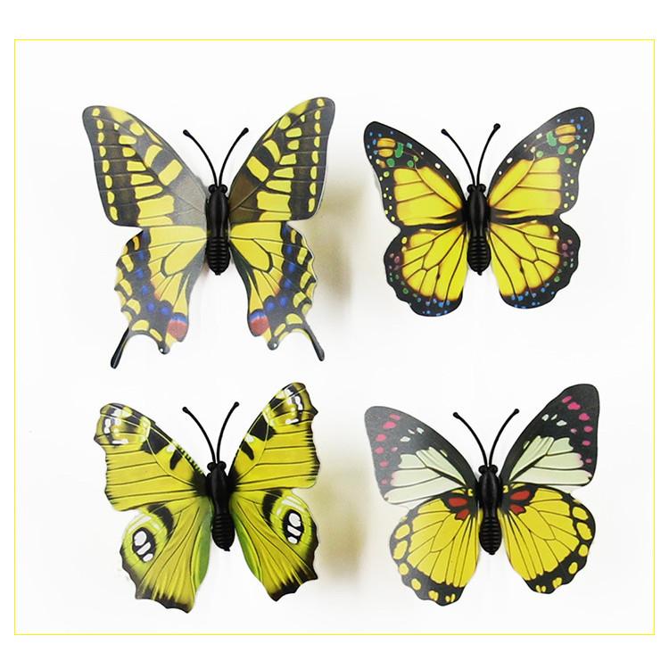 12/24 шт. 3D бабочки DIY стикер на стену бабочка на стену в гостиную домашний декор наклейки на стену свадебные украшения