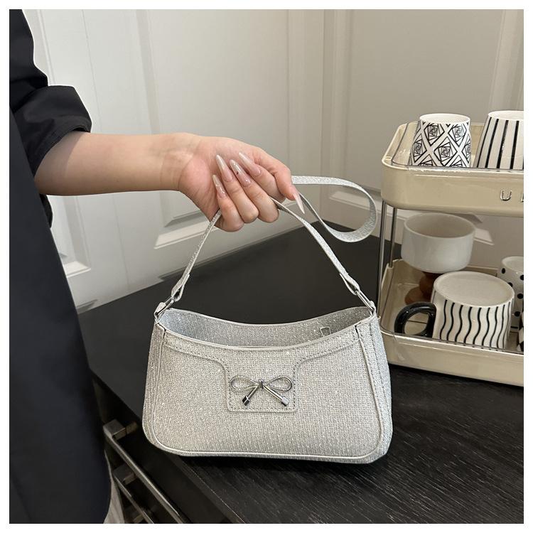 Chic Faux Leather Underarm Bag for Women 2026 Trendy Single Shoulder Purse Fashionable Daily Crossbody Handbag