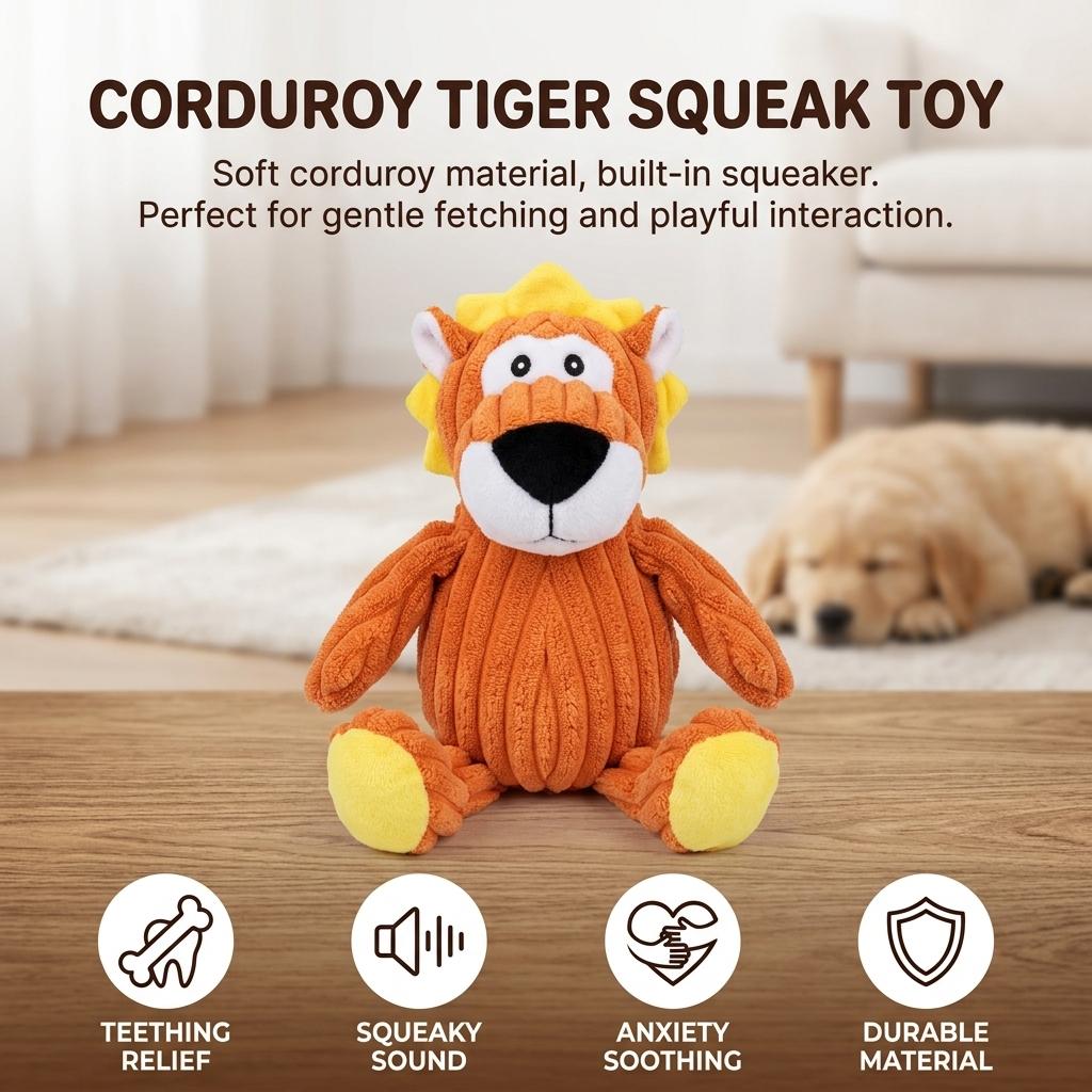 Pet Squeaky Chew Toy Soft Plush Dog And Cat Interactive Product With Sound Module