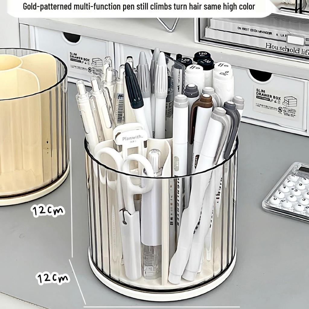 Desktop Acrylic Box Storage Pen Holder For Office Workstation