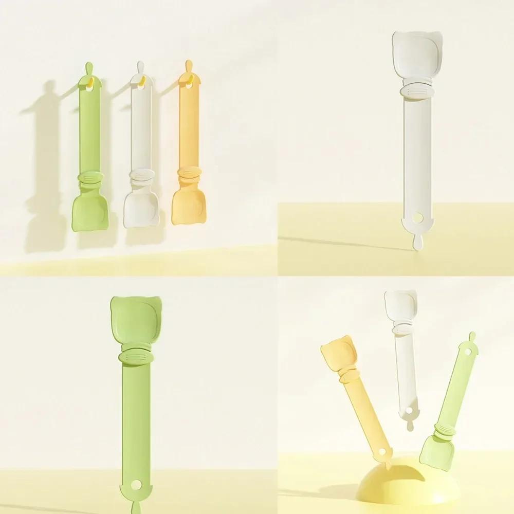 Cat Strip Feeder Spoon Long Handle Cat Food Strip Squeezer Pet Meat Mud Food Squeeze Treat Dispense Spoon for Cats Pet Supplies