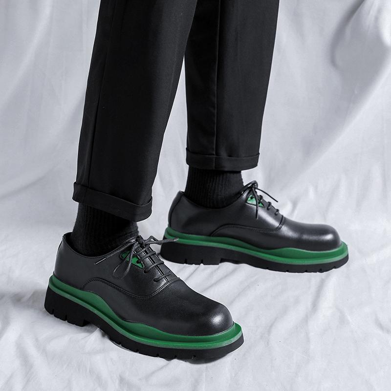 Британские туфли на платформе для мужчин Кожаные туфли Деловые туфли Универсальная повседневная износостойкая обувь Chaussure Homme