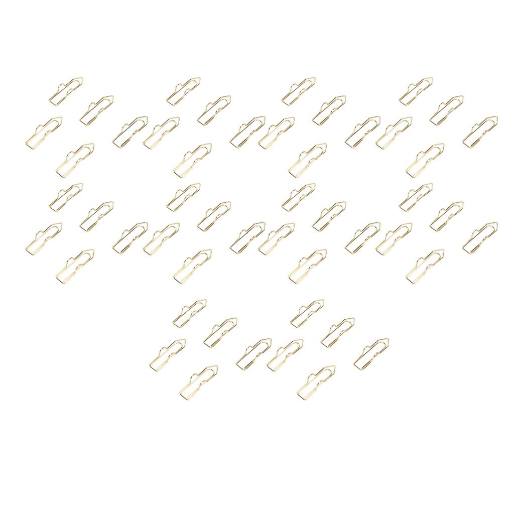 50pcs Pen Clips Multipurpose Electroplating Cute Shape Metal Pen Holders for Notebook Journals Clipb