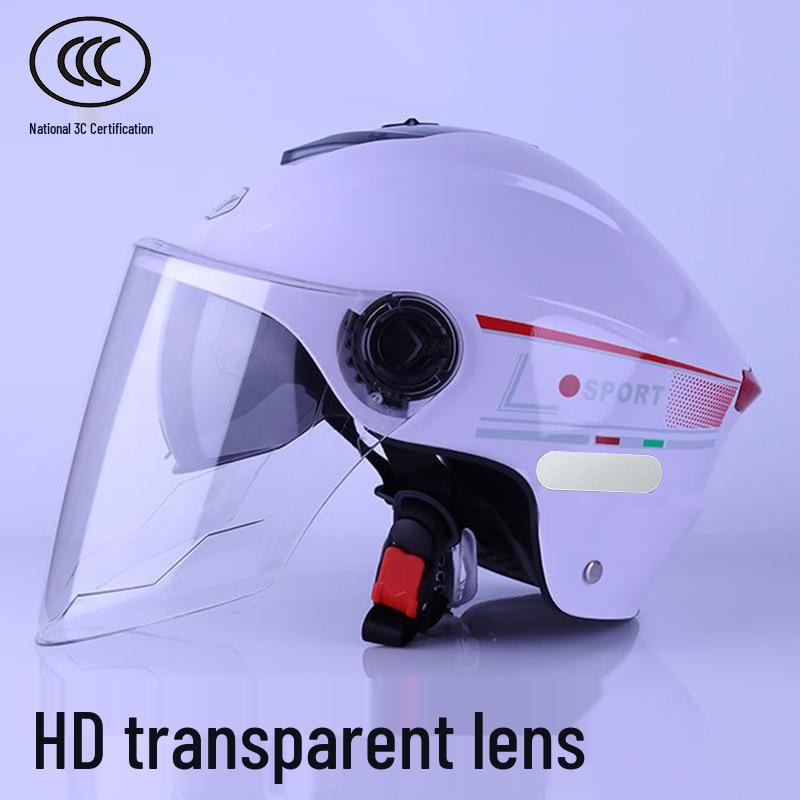 Электрический мотоциклетный шлем с двойным визором, всесезонный универсальный, сертифицированный класс А для мужчин и женщин.
