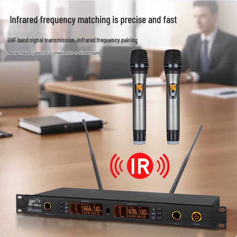 Huste DC-120-2 Wireless Dual Headset Conference Microphone System (CN version)