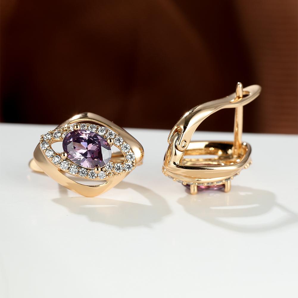 Mystic Oval Cut Rainbow Stone Marquise Design Earrings Horse Eye Love Dangle Earrings Bride Band Engagement Jewelry