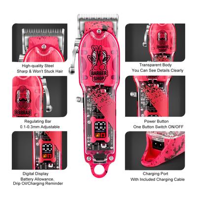 Электрические машинки для стрижки волос Беспроводной триммер для волос Мужской набор для стрижки с 16 направляющими расческами для стрижки волос