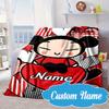 Custom Name Love Heart  Blanket bed sofa Blanket Flannel Blanket for Camping, Hiking, Picnic Essentials,gift for Fan family