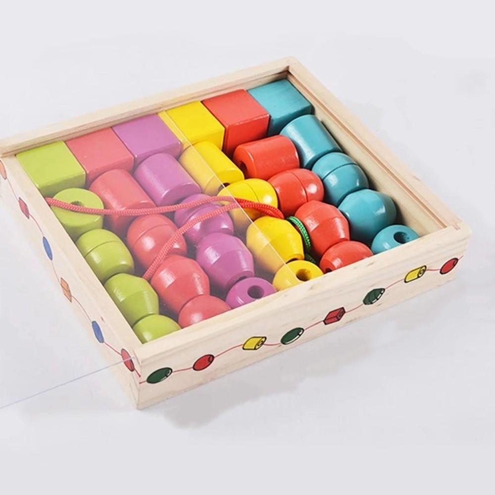 Colorful Wooden Toys Matching Game Early Educational Toys Color Shape Matching Puzzle Toddler Play