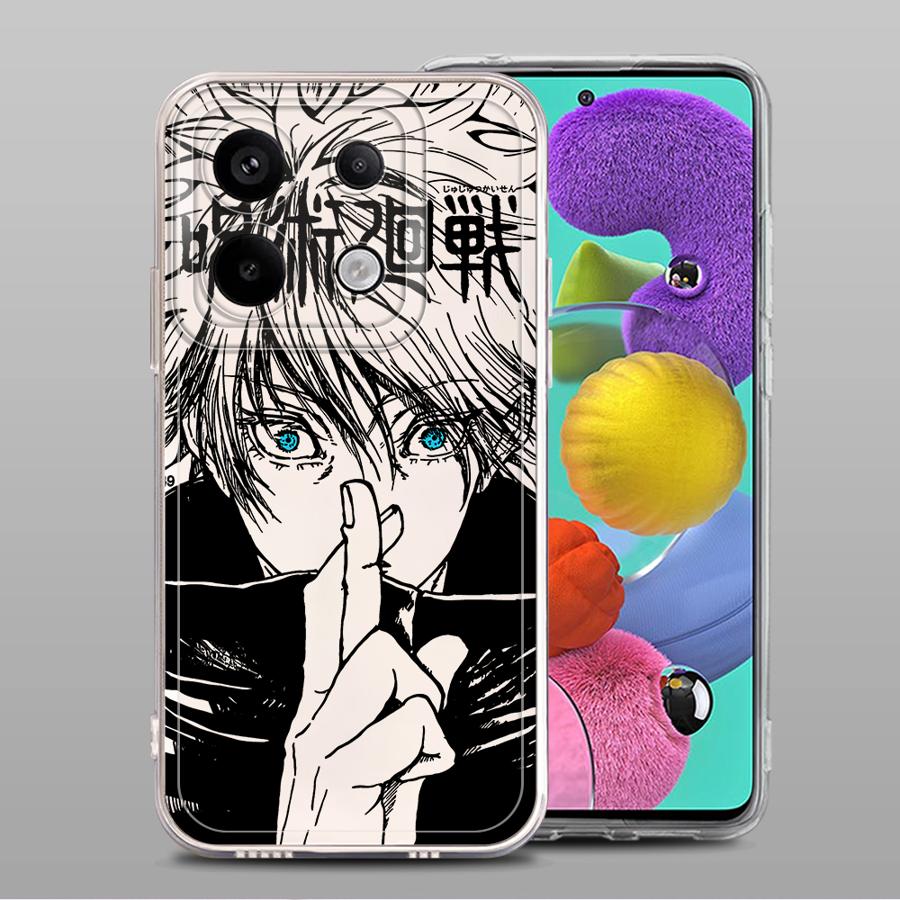 Чехол для телефона Xiaomi Redmi Note 14 Pro Plus A4 12S 13C 9 10 11S 12 10S 11 14C Note 13 с изображением J-Jujutsus K-Kaisens, мягкий