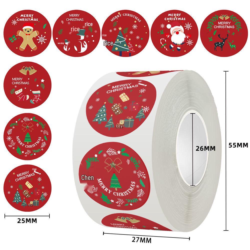 Cartoon Christmas Gift & Reward Self-Adhesive Stickers