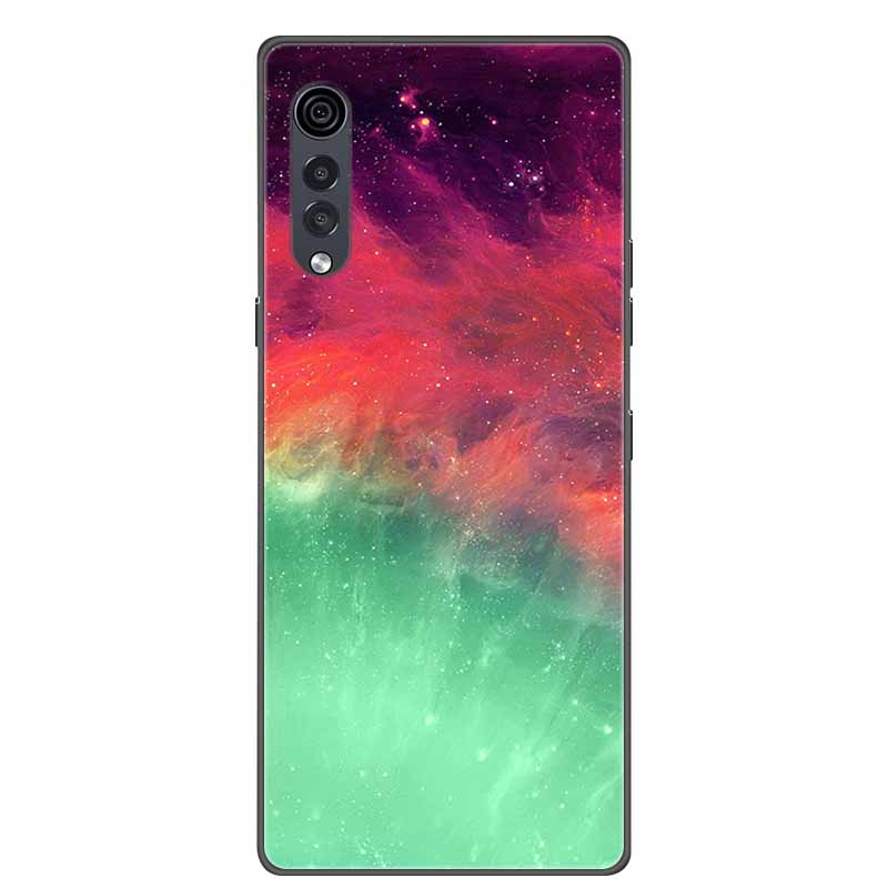 Для телефона LG Velvet Роскошный Чехол Черный Мягкий Силикон ТПУ Задняя Крышка для LGVelvet 5G Funda LMG910EMW Защитный Колпачок Capa Мультяшный Coque