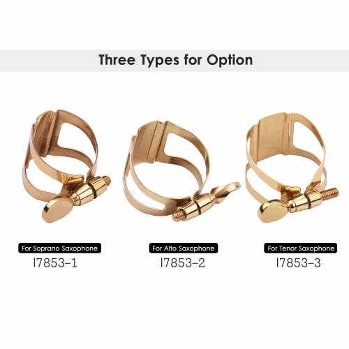 KONGNY Single-Screw Adjustment Saxophone Ligature, Compact and Durable Ligature for Soprano Saxophone