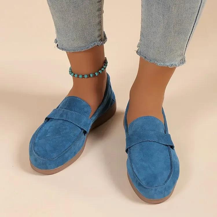 Женские мокасины Весна Slip on Женские дизайнерские туфли на плоской подошве Британский стиль Ретро дышащие мюли Удобные туфли на плоской подошве 2024