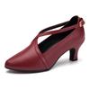 Fashion Latin Dance Shoes for Women Ladies Leather Party National Standard Ballroom Waltz Dance Shoes