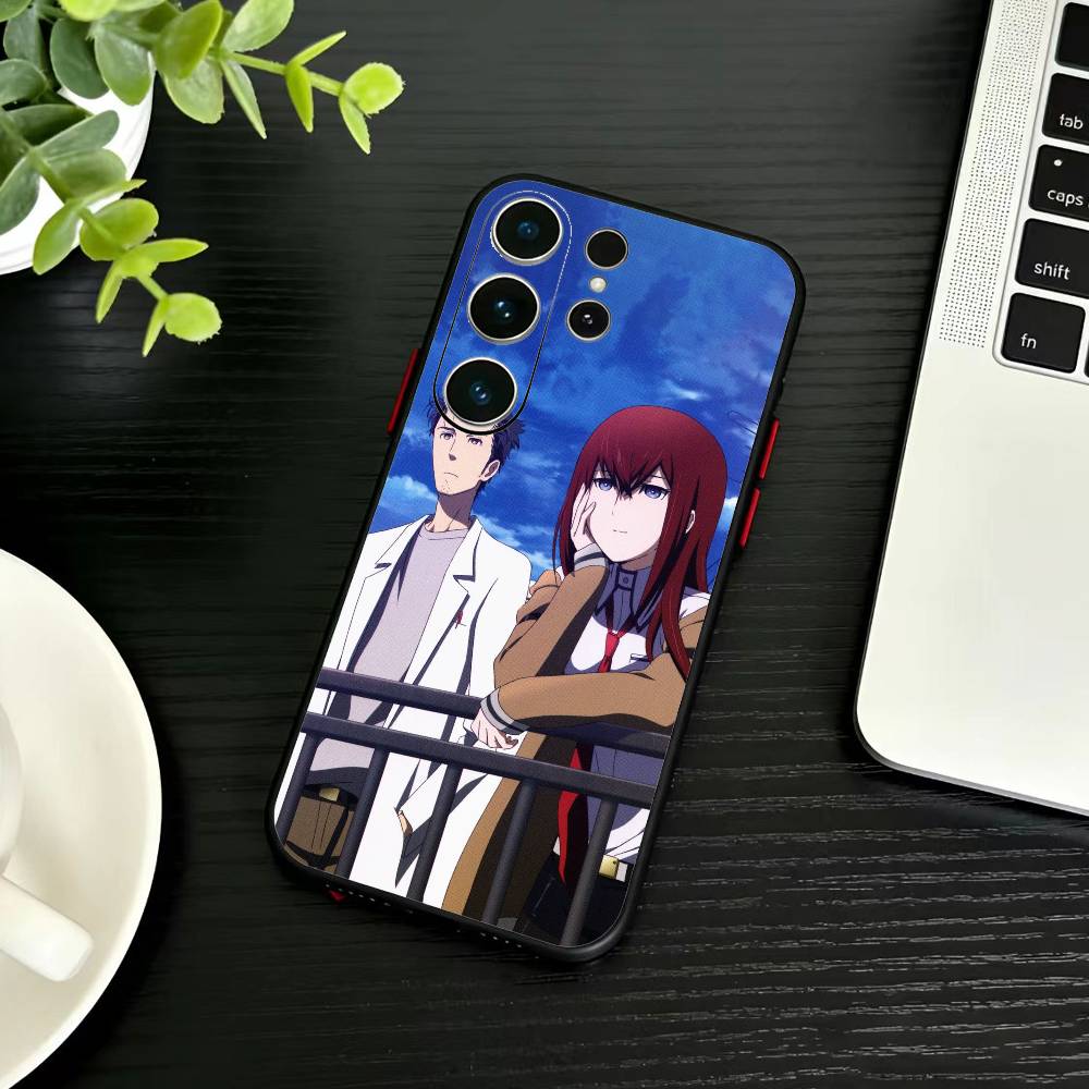 Чехол для телефона T-Rintaro Okabe STEINS DATE Для Samsung S26,S25,S24,S23,S22,S21,S20,Plus,Fe,Lite,Другие Черный Чехол