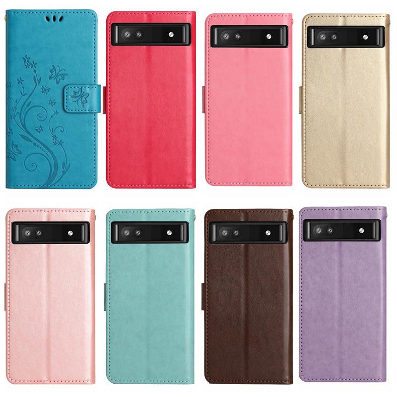 Кожаный чехол с тиснением «Бабочка» для Google Pixel 9XL, 10 Pro, 8A, 7A и 6A - Европейский и американский стили