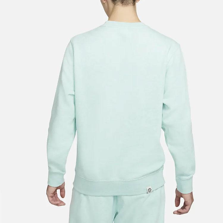 Nike Хлопковый пуловер с круглым вырезом и длинными рукавами, мужской топ, синий DM5631-379