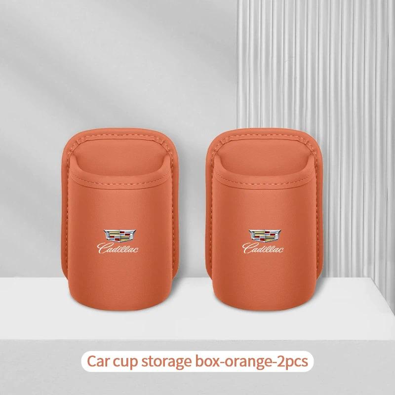AABHP1 Car Logo Water Cup Holder Door Mounted Storage Box for Cadillac XT5 XT6 XTS ATS BLS CT4 CT5 SLS SRX CTS Escalade Accessories