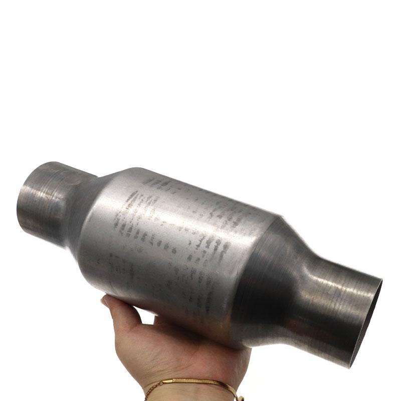 Universal 2.5" 6.3cm Car Catalytic Converter High Flow Stainless Steel Exhaust Catalytic Converter Engine Accessorie