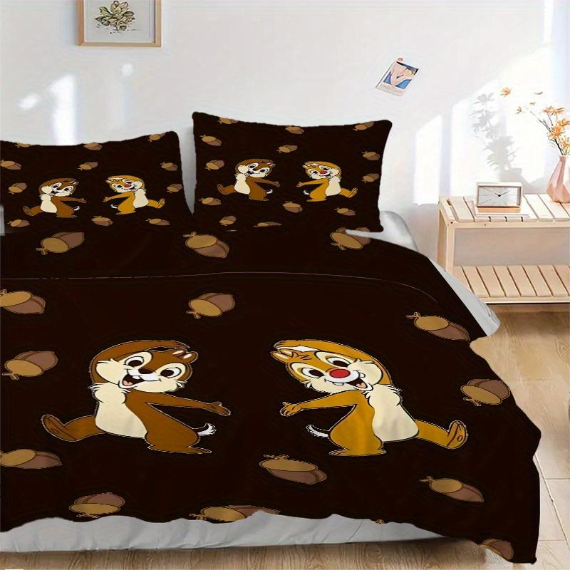 3pcs Chip 'n' Dale Printed Bedding Set,(Includes 1 Duvet Cover And 2 Pillowcases, Quilt Not Included) yy250814117