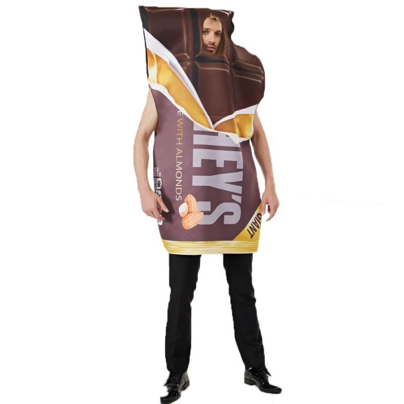 Halloween Party Costume Peanut Butter Chocolate Bar Cosplay Jumpsuit Couple Stage Performance