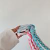 For iPhone 16 Case Cute Pattern Soft PU+PC Phone Back Cover with Braided Handy Strap