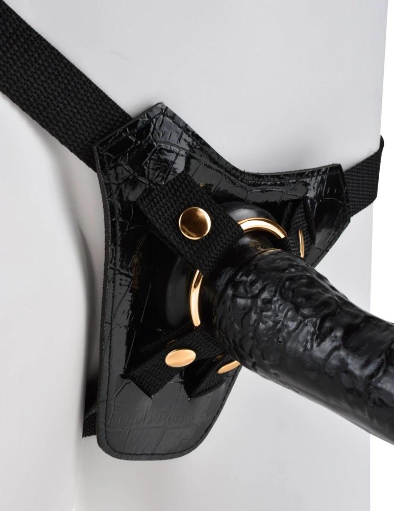 Fetish Fantasy Gold - Adjustable Strap-On with Removable Gold Ring Dildo