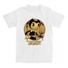 Игра Bendy and The Ink Machine Печать Футболки Повседневные Свободные Футболка с Круглым Вырезом Streetwear Графическая Одежда