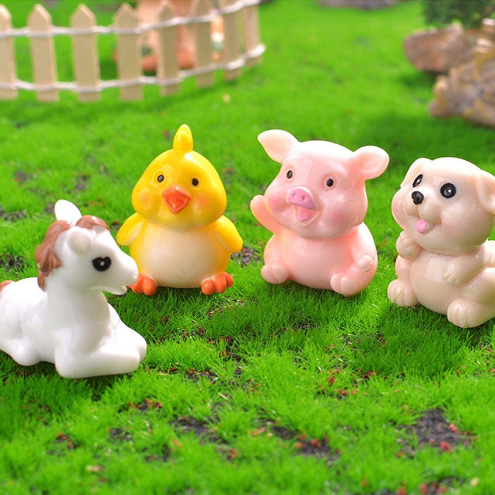 Миниатюрные фигурки двенадцати знаков зодиака, сделай сам, изделия из смолы, украшения животных, украшение для автомобиля, офиса, рабочего стола