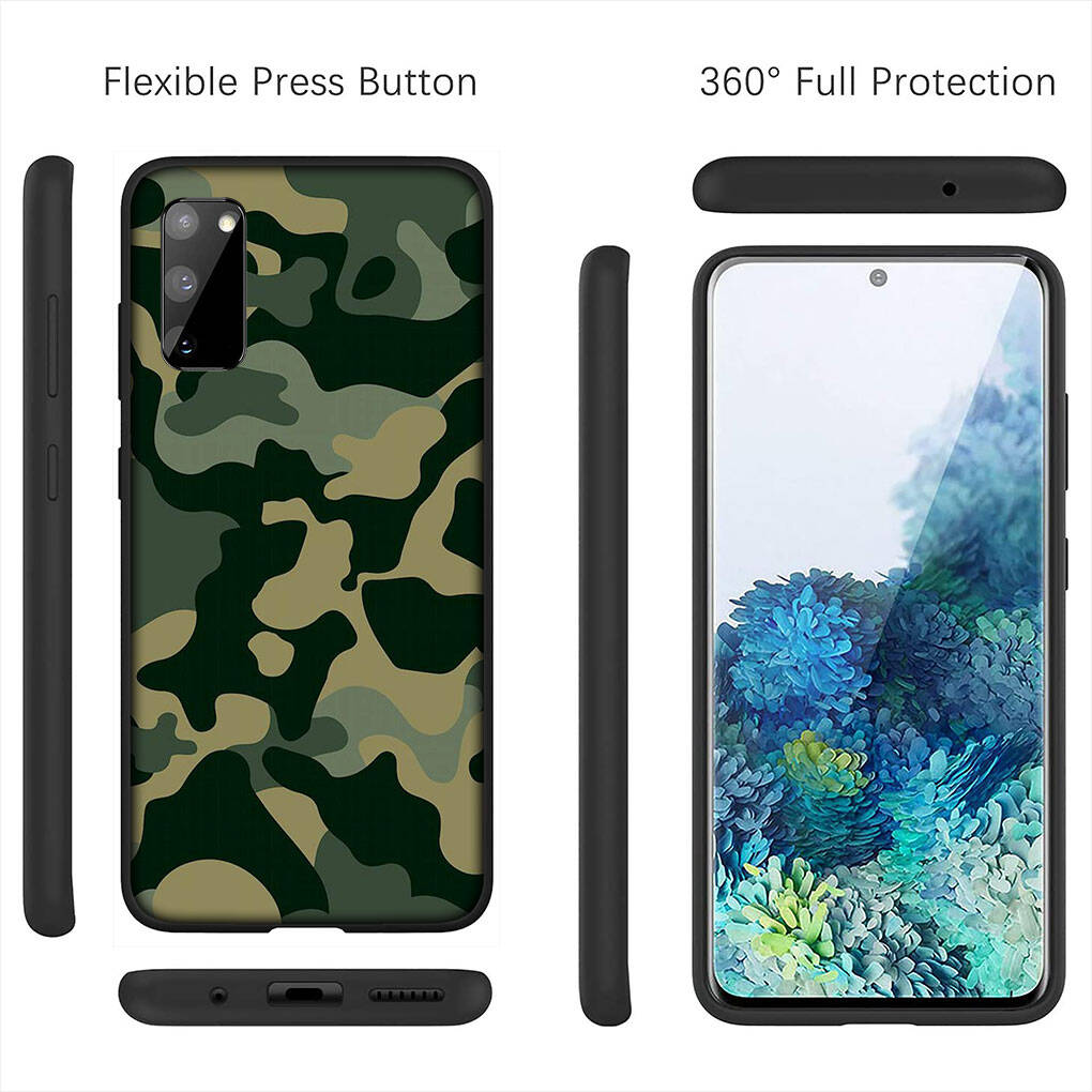 Для iPhone 17 16 15 Xiaomi Poco Redmi Note 14 13 12 11 Pro Max Samsung Galaxy S25 S24 S23 OPPO Huawei Камуфляжный Военный Армейский Камуфляжный Рисунок Чехол для Телефона