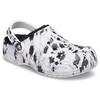 Crocs Baya Lined Clog EVA Printed Round Toe Clogs Unisex Clogs White Gray 205975-10M