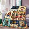 One Piece Anime Print Blanket Warm  Comfortable Flannel Blanket for Bedrooms, Sofas, Beds, Chairs, Picnics, Travel -LXR39