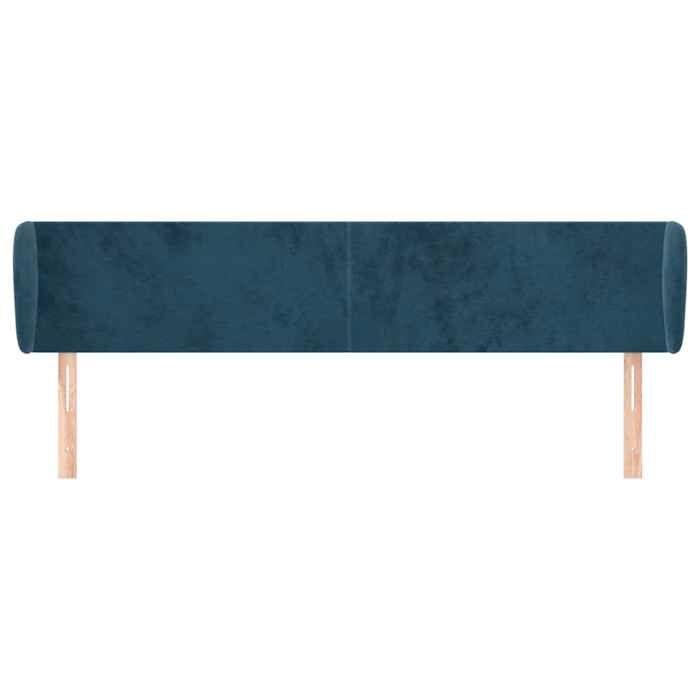 Maison Exclusive - Tête de lit avec oreilles Bleu foncé 183x23x78/88 cm Velours