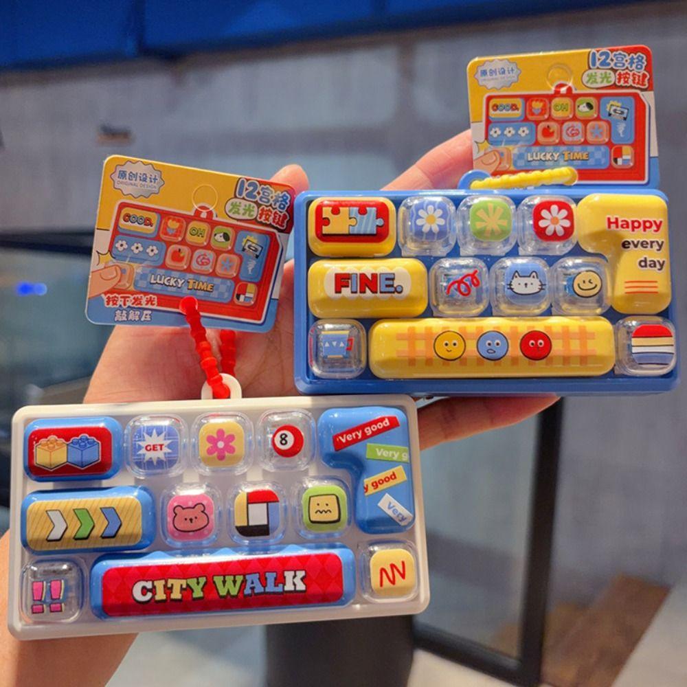 Hangable Mechanical Keyboard Toy Clear Key Sounds Bag Pendant Charm For Children