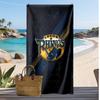 Пляжное полотенце с принтом Leeds Rhinos Мягкое Портативное Быстросохнущее?Сухое полотенце для бассейна, летнего отпуска, активного отдыха на природе