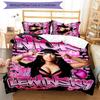 3pcs Nicki Minaj pattern bedding set duvet cover set includes duvet cover &pillowcases,perfect all season bedroom decoration&gift