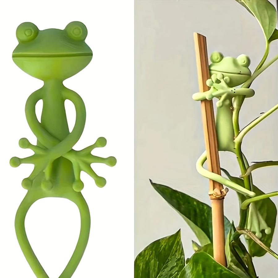 1/2/5 Pcs Frog Shaped Plant Tie Reusable Cable Wire Garden Plant Vine Flower Vegetable Clip Adjustable Flexible Supporter