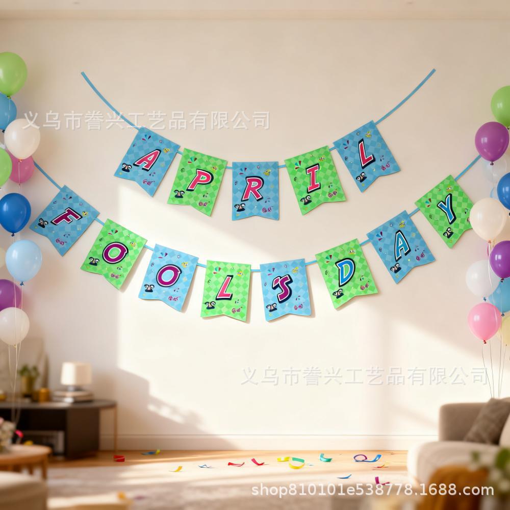 Holiday Theme Party Flag Raising April Fool'S Day Father'S Day Graduation Season Holiday Decoration Flag Raising Party Decoration Banner