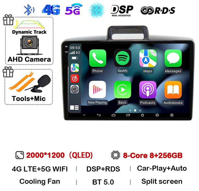 Android 14 Carplay Auto Car Radio For Toyota Corolla Axio 2 Fielder 3 E160 2012-2021 Navigation GPS Multimedia Player 360 Camera