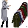 Women's 2024 Autumn/Winter Plus Velvet Hooded Mid-Length Thickened Sweater Jacket