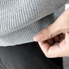 Мужские трикотажные топы с воротником-стойкой, новинка осени-зимы 2024, модные, на молнии, однотонные, свободного кроя, минималистичные, повседневные, с длинными рукавами