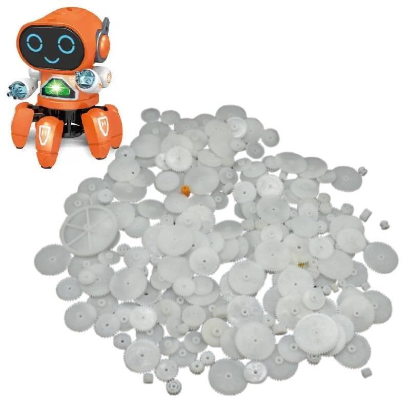 Ассорти Набор Пластиковых Шестерен Для Самодельных Моторизованных Игрушек, Включающий 200 Прочных Шестерен