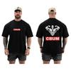 Мужская футболка CBUM Thavage Muscular Sport Fitness Футболка с коротким рукавом Джоггеры Футболки для зала Хлопок Летняя для бега Бодибилдинг Футболка