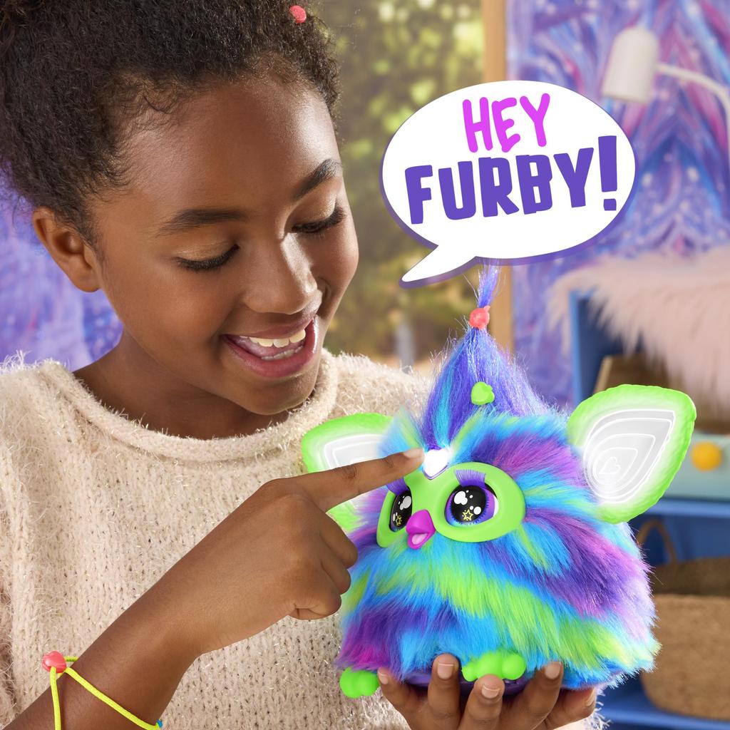 Hasbro Furby Aurora интерактивная игрушка для мальчиков и девочек в возрасте 15 лет включает в себя модную аниматронную электрическую плюшевую игрушку для детей F8901 аутентичный продукт