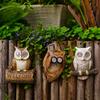 Garden Outdoor Solar Lights Owl Ornaments Villa Garden Simulation Animal Creative Wall Hanging Decorations