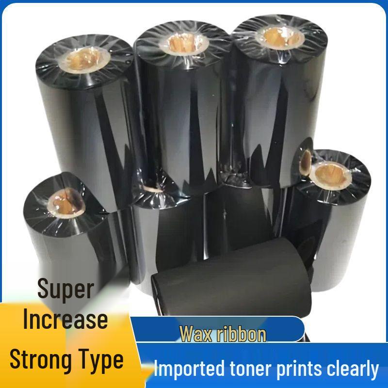 Улучшенная восковая термотрансферная лента 110мм×300м для печати этикеток на медной бумаге, 110мм×70м двухосевая карбоновая