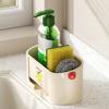 Держатель для губки Стойка для хранения с дренажом Большая вместимость Устойчивый к ржавчине Многофункциональный кухонный органайзер