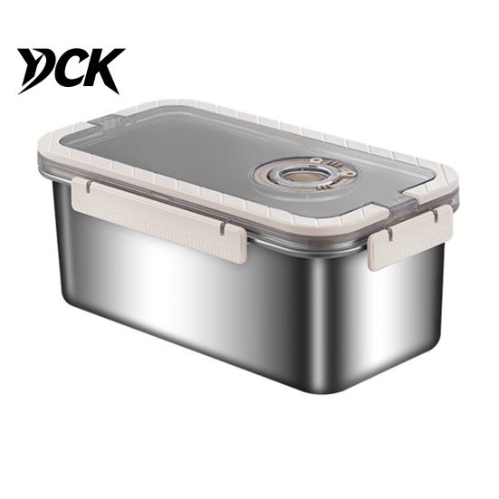 Space Saving Storage Solution Stainless Steel Crisper Box with Sealing Lid And Handle, Large Capacity Stackable Dry Food Organizer Bread Box,